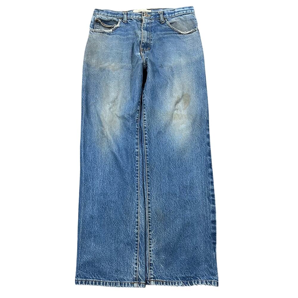 Vintage Y2K Faded Blue Jeans Baggy Relaxed Straight 32x31 Distressed Faded Glory